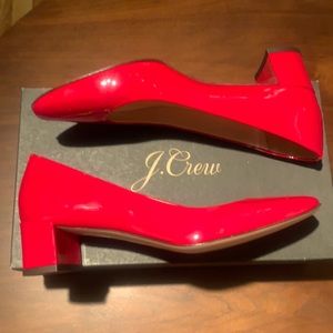 J.Crew Patent Classic Block her pump